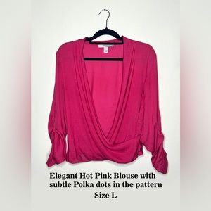 Hot pink dressy blouse
